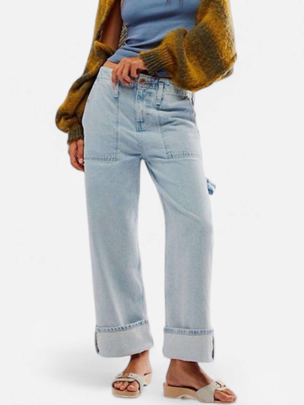 We The Free Major Leagues Wide Leg Utility Jeans